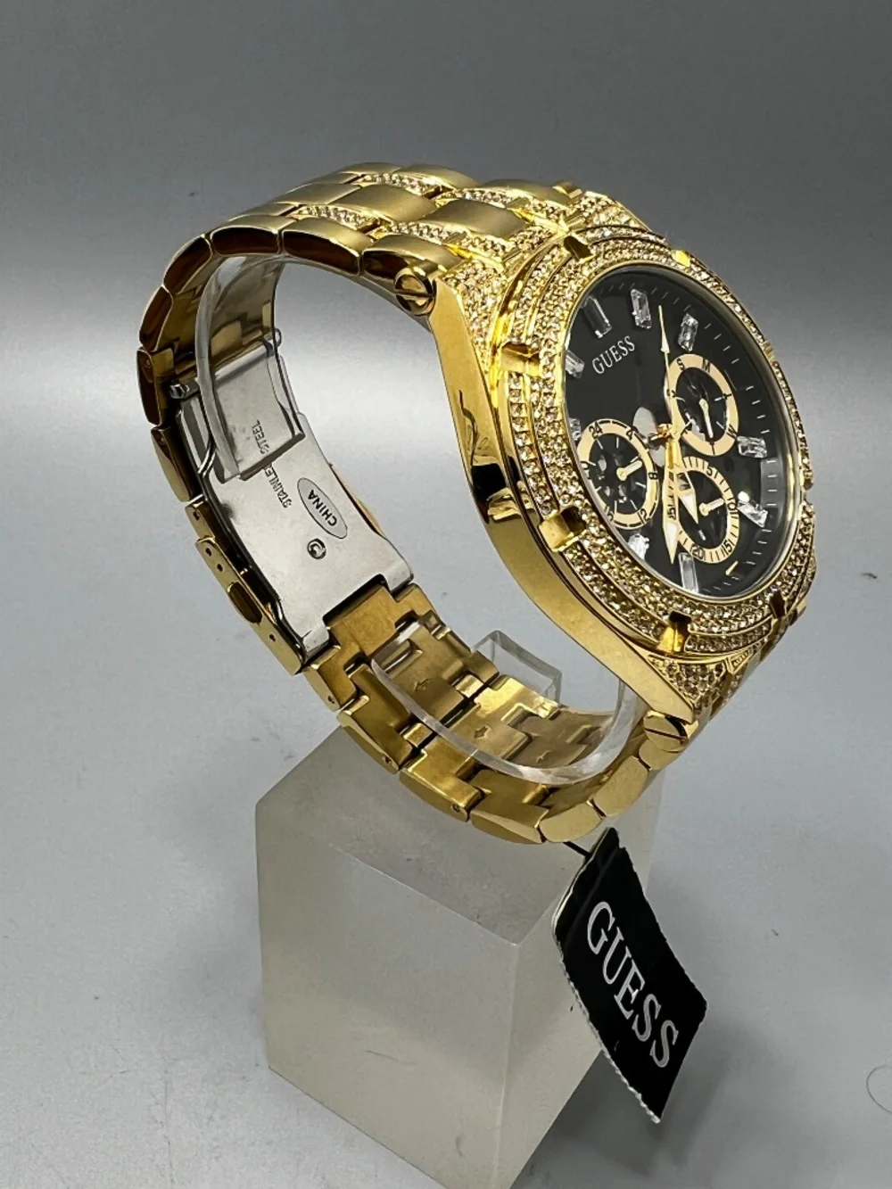 Guess Multi Function Rhinestone Mounted Watch - Picture 3 of 11